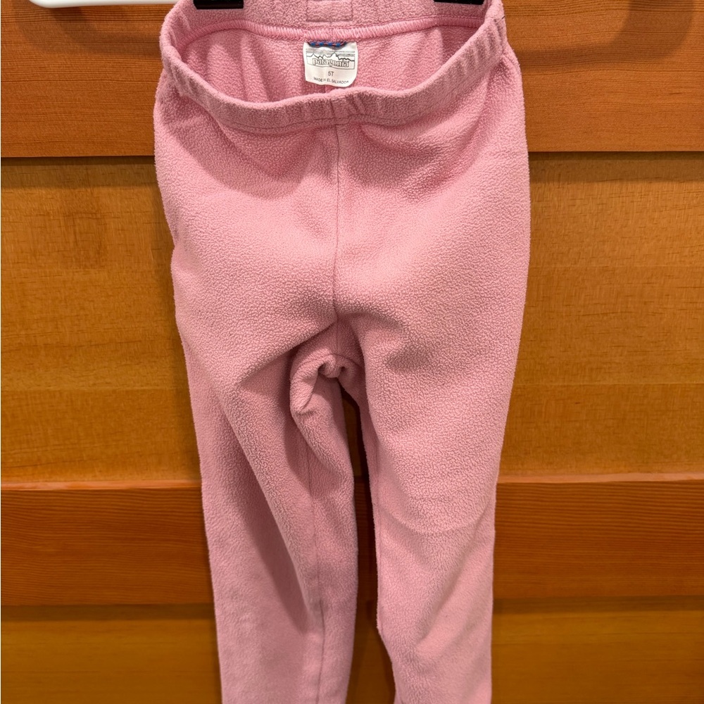 Patagonia Kids Pink Fleece Leggings